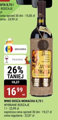 Wino Dusza Monacha wybrane rodzaje promocja w bi1