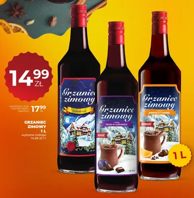 Wino czerwone Grzaniec zimowy o smaku pomarańcza z czekoladą promocja w Duży Ben