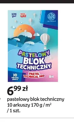 Pastelowy blok techniczny Astra promocja w Empik