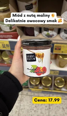 Miód z nutą maliny promocja w Kaufland