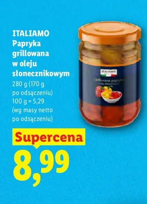 Papryka grillowana w oleju słonecznikowym Italiamo promocja w Lidl
