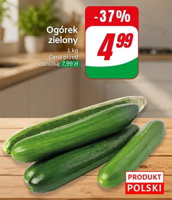 Ogórek zielony polski promocja w Dino