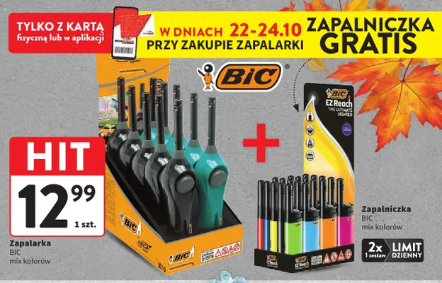 Zestaw zapalarka Bic + zapalniczka promocja w Intermarche