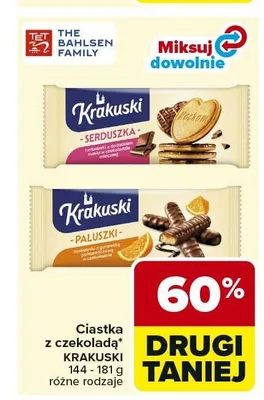 Ciastka z czekoladą Krakuski Paluszki promocja w Carrefour