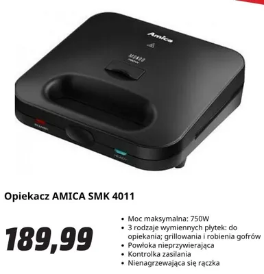 Opiekacz Amica SMK 4011 promocja w Media Markt