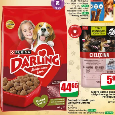 Sucha karma dla psa wołowina promocja w Dino