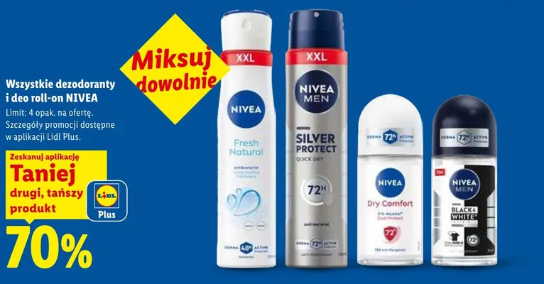 Deo roll-on Nivea Dry Comfort promocja w Lidl