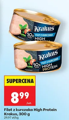 Filet z kurczaka High Protein Krakus promocja w Biedronka