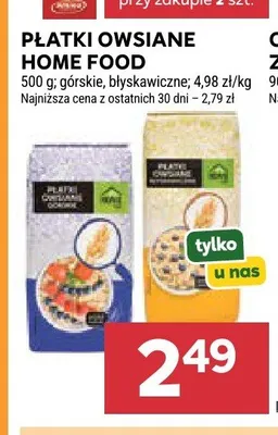 Płatki owsiane górskie Home Food promocja w Stokrotka