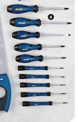 Zestaw 10 śrubokrętów z antypoślizgową rękojeścią Niteo promocja w Biedronka