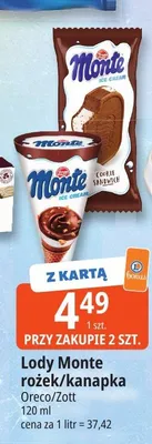 Lody Monte kanapka promocja w Leclerc