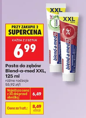 Pasta do zębów Blend-a-med XXL różne rodzaje 125 ml promocja w Biedronka