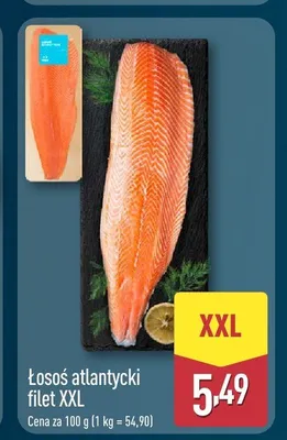 Łosoś atlantycki filet XXL promocja w Aldi