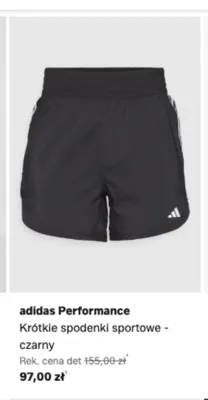 Krótkie spodenki sportowe Adidas Performance czarny promocja w Lounge by Zalando