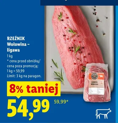 Wołowina ligawa Rzeźnik promocja w Lidl