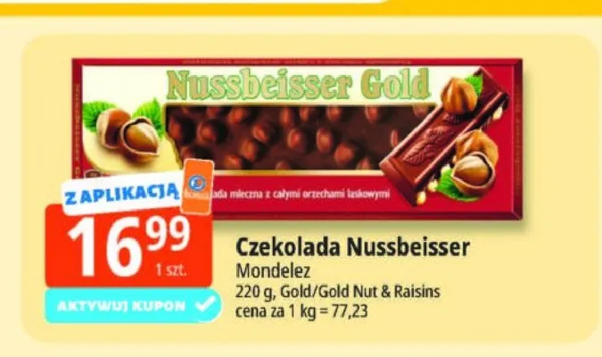 Czekolada Nussbeisser Gold promocja w Leclerc