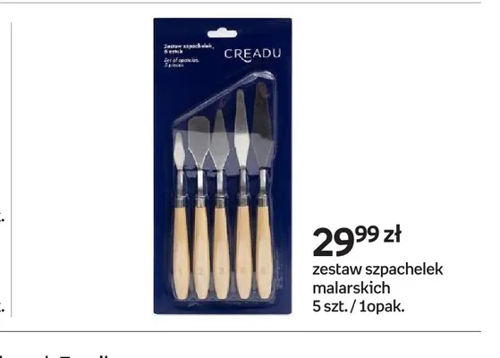 Zestaw szpachelek malarskich 5 szt. Creadu promocja w Empik