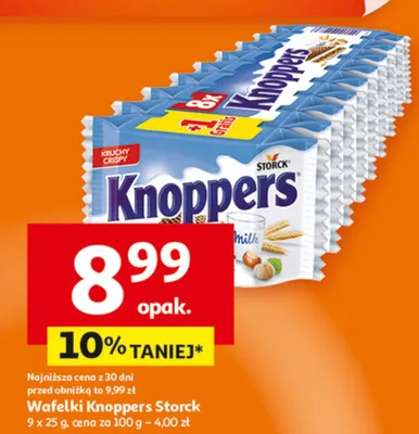 Wafelki Knoppers Storck promocja w Auchan
