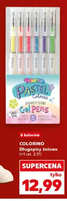 Długopisy żelowe pastelowe Colorino 6-pak promocja w BACK TO SCHOOL
