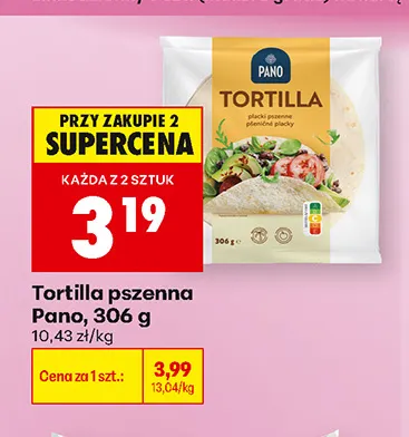Tortilla pszenna Pano promocja w Biedronka