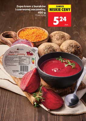 Zupa krem z buraków i czerwonej soczewicy Biedronka promocja w Biedronka