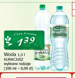 Woda Kuracjusz Beskidzki promocja w CEZAR Delikatesy