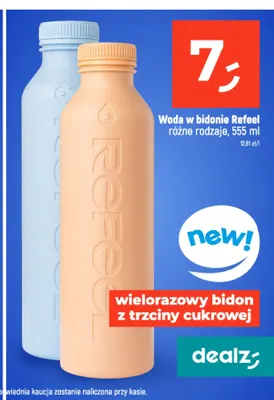 Woda w bidonie Refeel promocja w Dealz