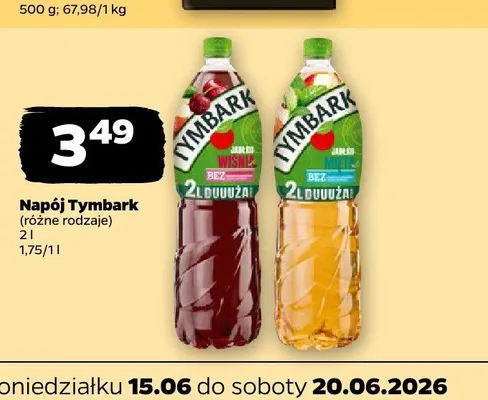 Napój Tymbark Jabłko Wiśnia promocja w Netto