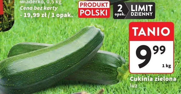 Cukinia zielona luz promocja w Intermarche