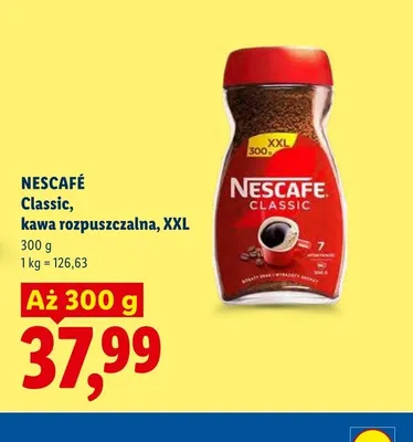 Kawa rozpuszczalna NESCAFÉ Classic XXL promocja w Lidl