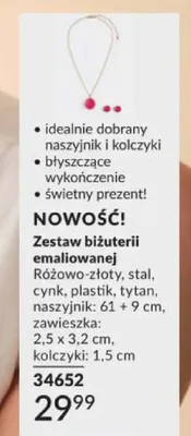 Zestaw biżuterii emaliowanej różowo-złoty promocja w AVON