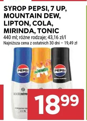 Syrop Pepsi, 7 Up, Mountain Dew, Lipton, Cola, Miranda, Tonic promocja w Stokrotka