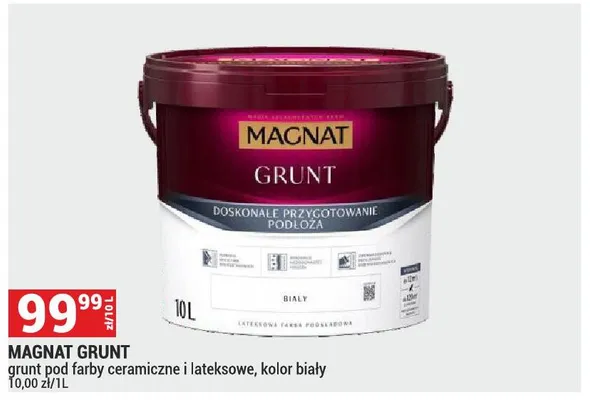 Grunt pod farby ceramiczne i lateksowe, kolor biały promocja w Merkury Market