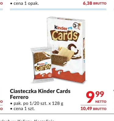 Ciasteczka Kinder Cards Ferrero promocja w Makro