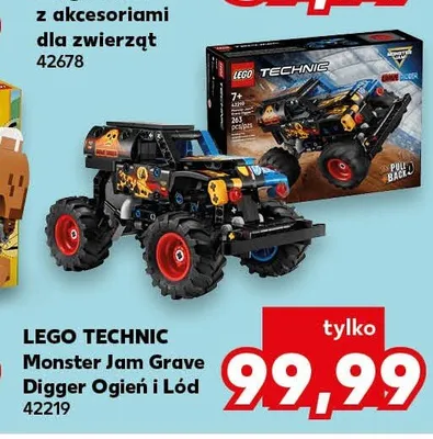Monster Jam Grave Digger Ogień i Lód LEGO TECHNIC 42219 promocja w Kaufland