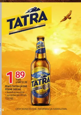 Piwo Tatra promocja w Selgros