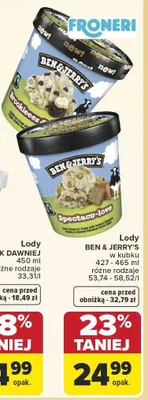 Lody różne rodzaje promocja w Carrefour