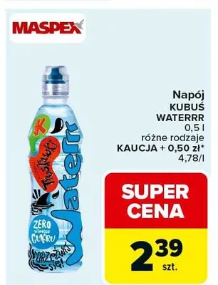 Napój Kubuś Waterrr różne rodzaje promocja w Carrefour Market
