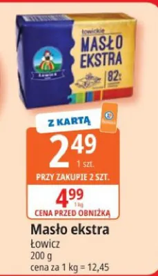 Masło ekstra Łowicz promocja w Leclerc