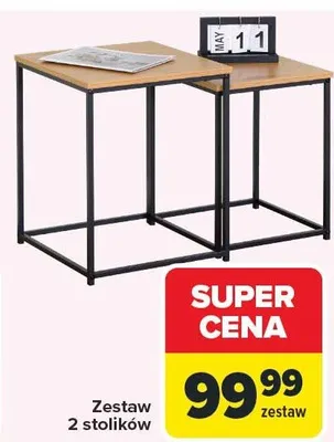 Zestaw 2 stolików promocja w Carrefour