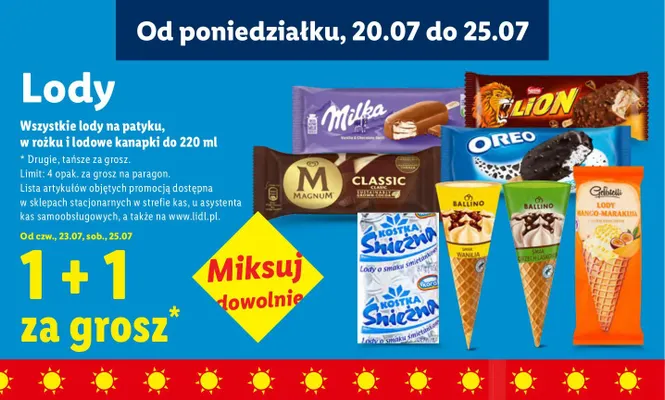 Lody na patyku Oreo promocja w Lidl