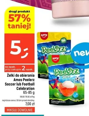 Żelki do obierania Amos Peelerz Soccer promocja w Dealz