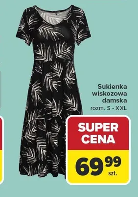 Sukienka wiskozowa damska promocja w Carrefour