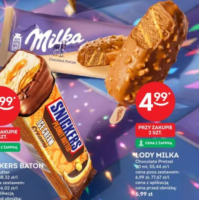 Lody Milka Chocolate Pretzel promocja w Żabka