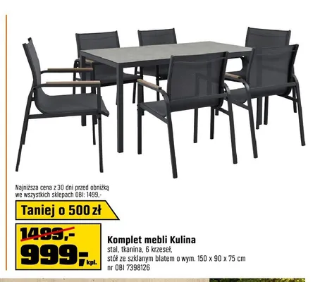 Komplet mebli Kulina promocja w OBI