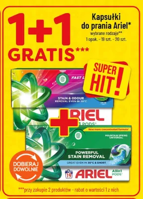 Kapsułki do prania Ariel Allin1 PODS Color Stain & Odour promocja w POLOmarket