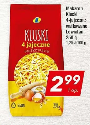 Makaron Kluski 4-jajeczne wałkowane Lewiatan promocja w LEWIATAN