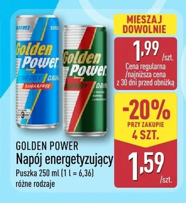 Napój energetyzujący Golden Power Classic promocja w Aldi