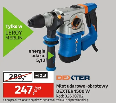 Młot udarowo-obrotowy 1500 W promocja w Leroy Merlin