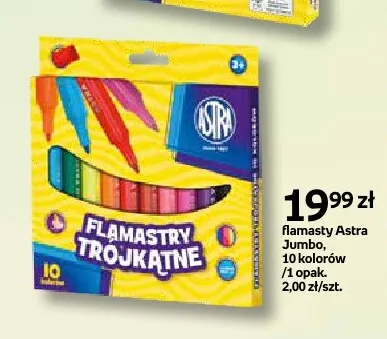Flamastry trójkątne Jumbo Astra promocja w Empik